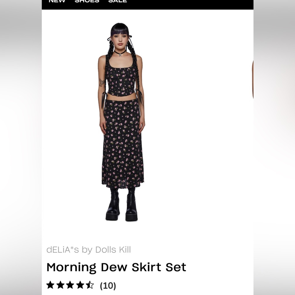Dollskill Delia’s Floral midi skirt and tank set
